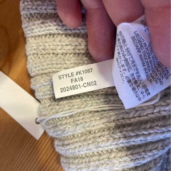 NWT Madewell Cotton Blend Slouch Beanie in Light Heather Gray - One Size - Picture 5 of 5